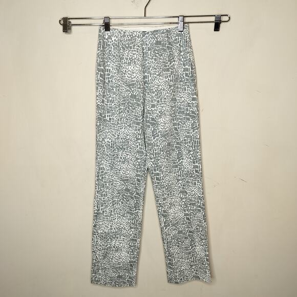Marla Wynne Pull On Ankle Pant Gray White Stretch Straight - Picture 3 of 7